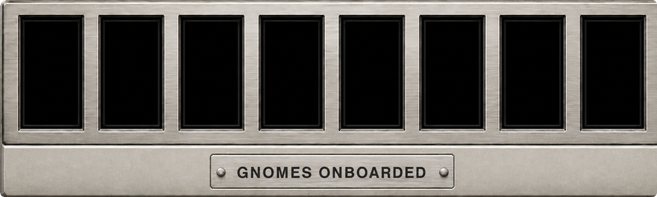 GNOMES ONBOARDED: 1050